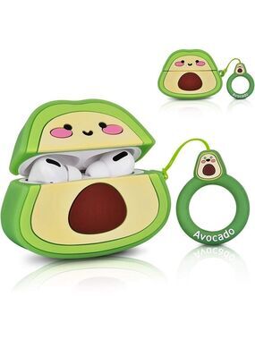Cartoon Avocado Shaped Silicone Earphone Protective Case for Airpods 3, Pro